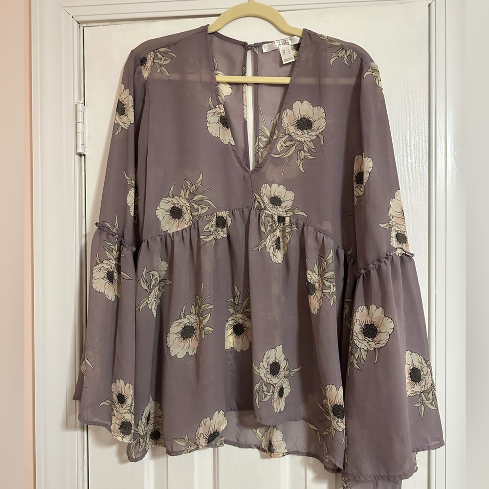 Floral top sheer